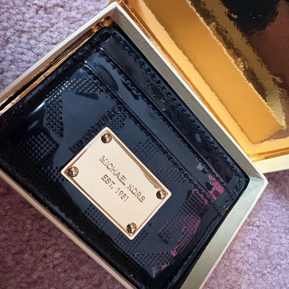 Michael Kors Black and Gold Wallet
